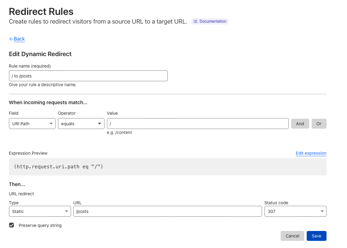 Cloudflare Redirect!